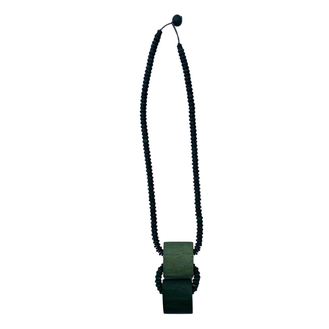 Collana legno leggera Jongno 3-ga - verde - Bijondo