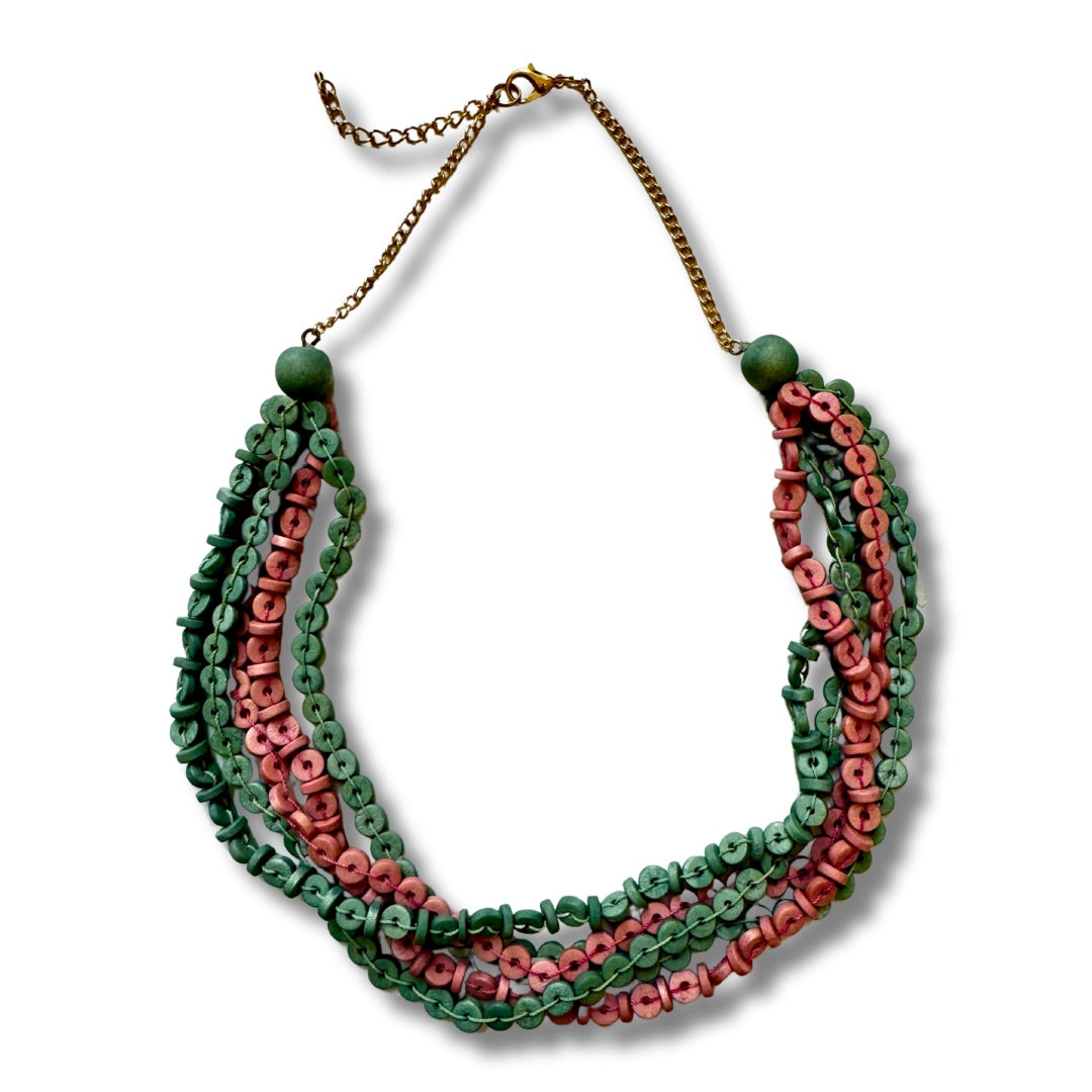 Collana legno, leggera Lula, costume jewelry-collana-EW-Botanical Oasis-Bijondo