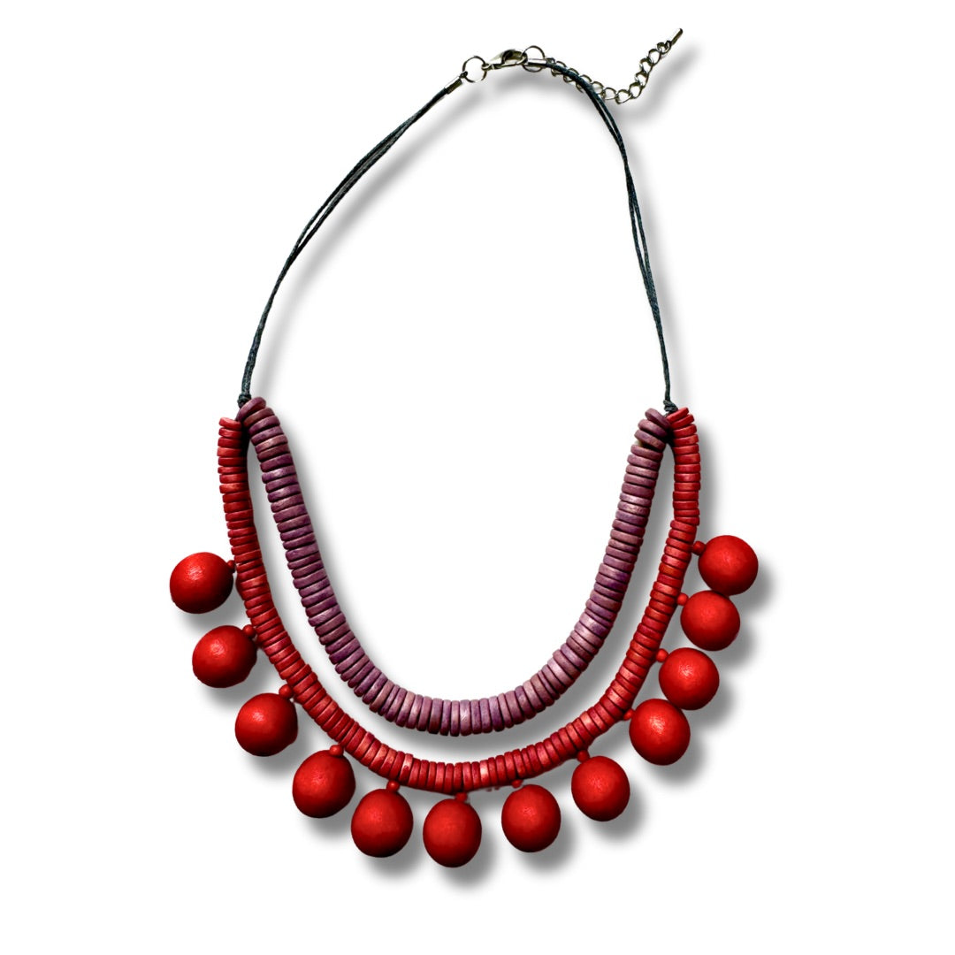 Collana legno, leggera, regolabile Aura-collana-EW-Desert Sunset-Bijondo