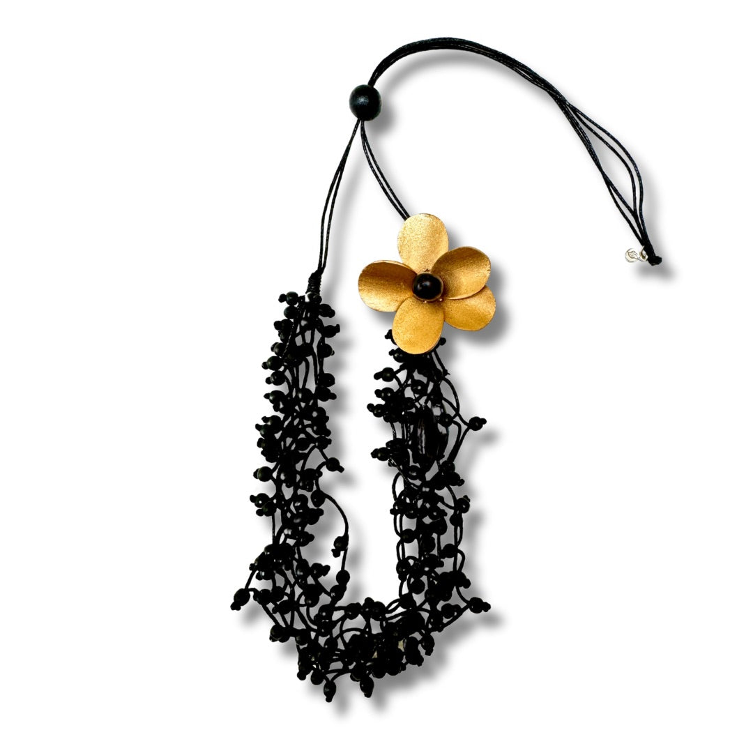 Collana legno leggera regolabile Fleur design metallic-collana-EW-Oro-Bijondo