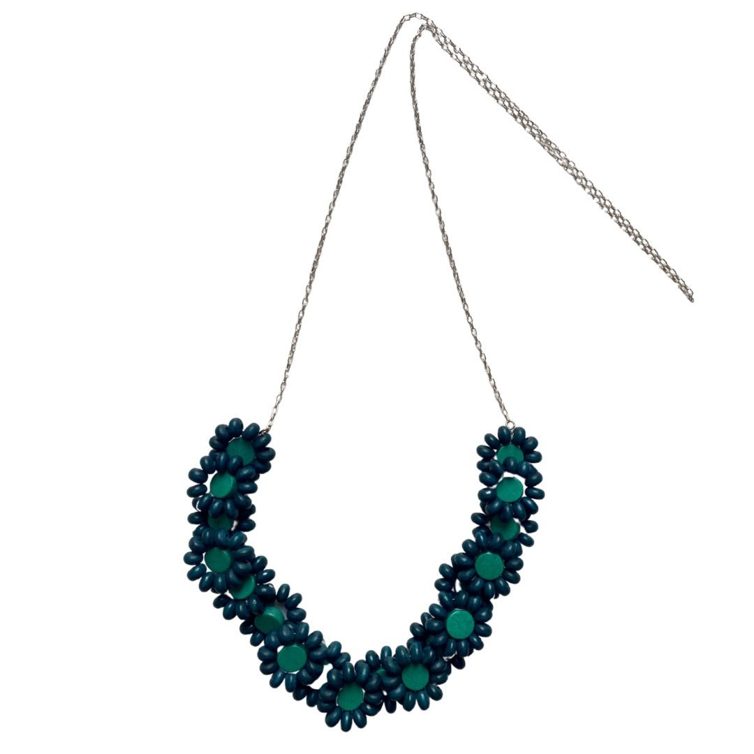 Collana legno lunga Blume - verde - Bijondo
