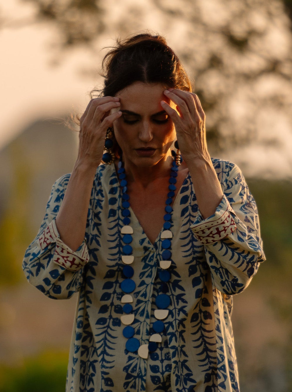 COLLANA ARCOBALENO BOHO/LAGENLOOK ANNI '70 STILE RETRÒ IN LEGNO 3 - Foto 13