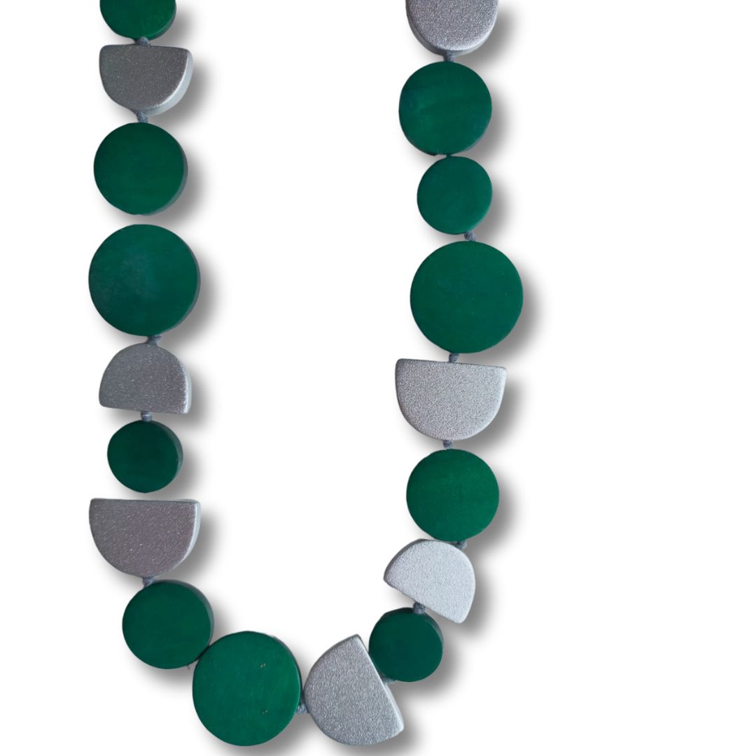 Collana legno lunga Kira metallic-collana-EW-argento-Bijondo