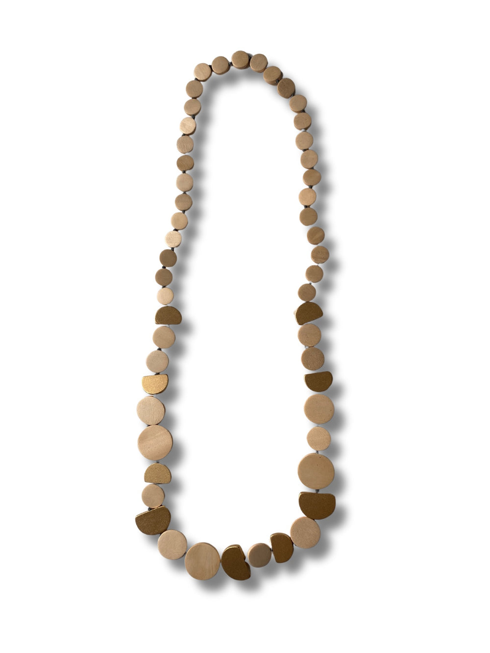 Collana Lunga Avalaya In Legno Graduato Arancione – 70 Cm, Fatta A Mano, Stile Casual