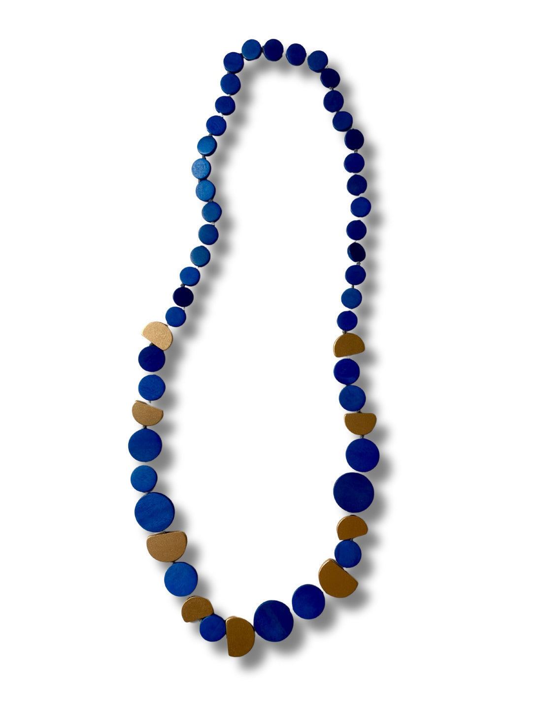 Collana legno lunga Kira metallic-collana-EW-blu elettrico-Bijondo