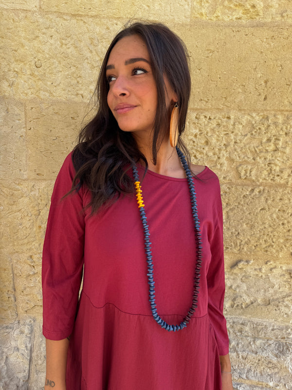 Collana legno lunga Ley-collana-Bijondo-Giallo-Bijondo