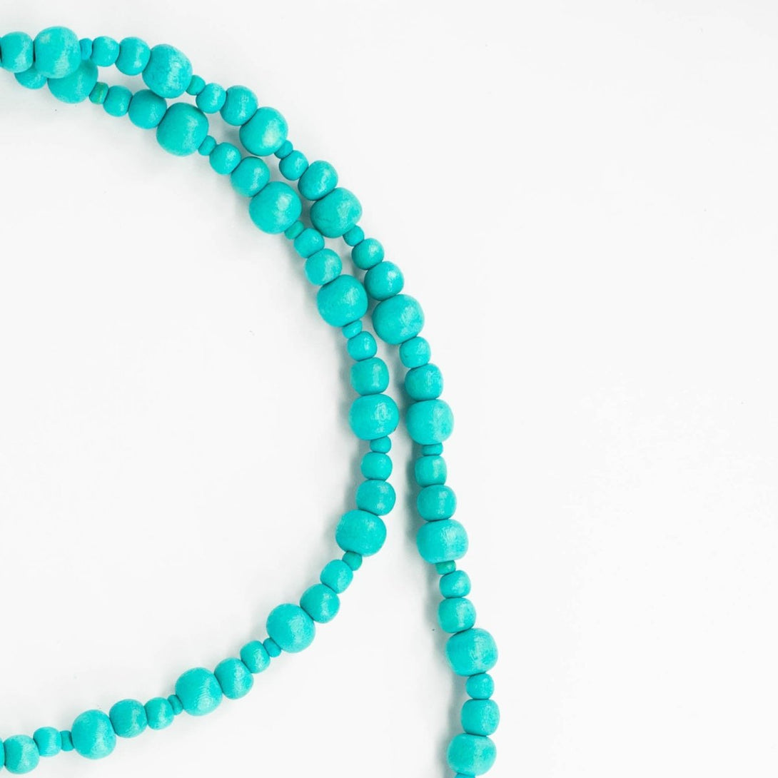 Collana legno lunga Olive - smeraldo - Bijondo