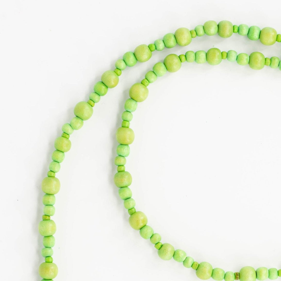 Collana legno lunga Olive - verde - Bijondo