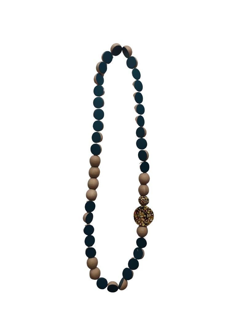 Collana legno lunga Shagun - blu - Bijondo