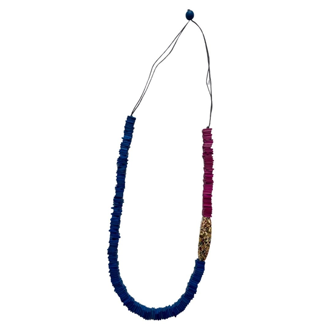 Collana legno regolabile Ainoa - fucsia - Bijondo