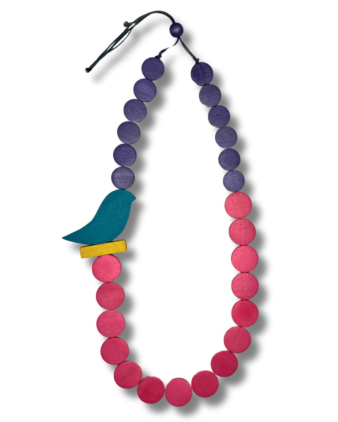Collana legno regolabile Bird-collana-EW-Candy Pop-Bijondo