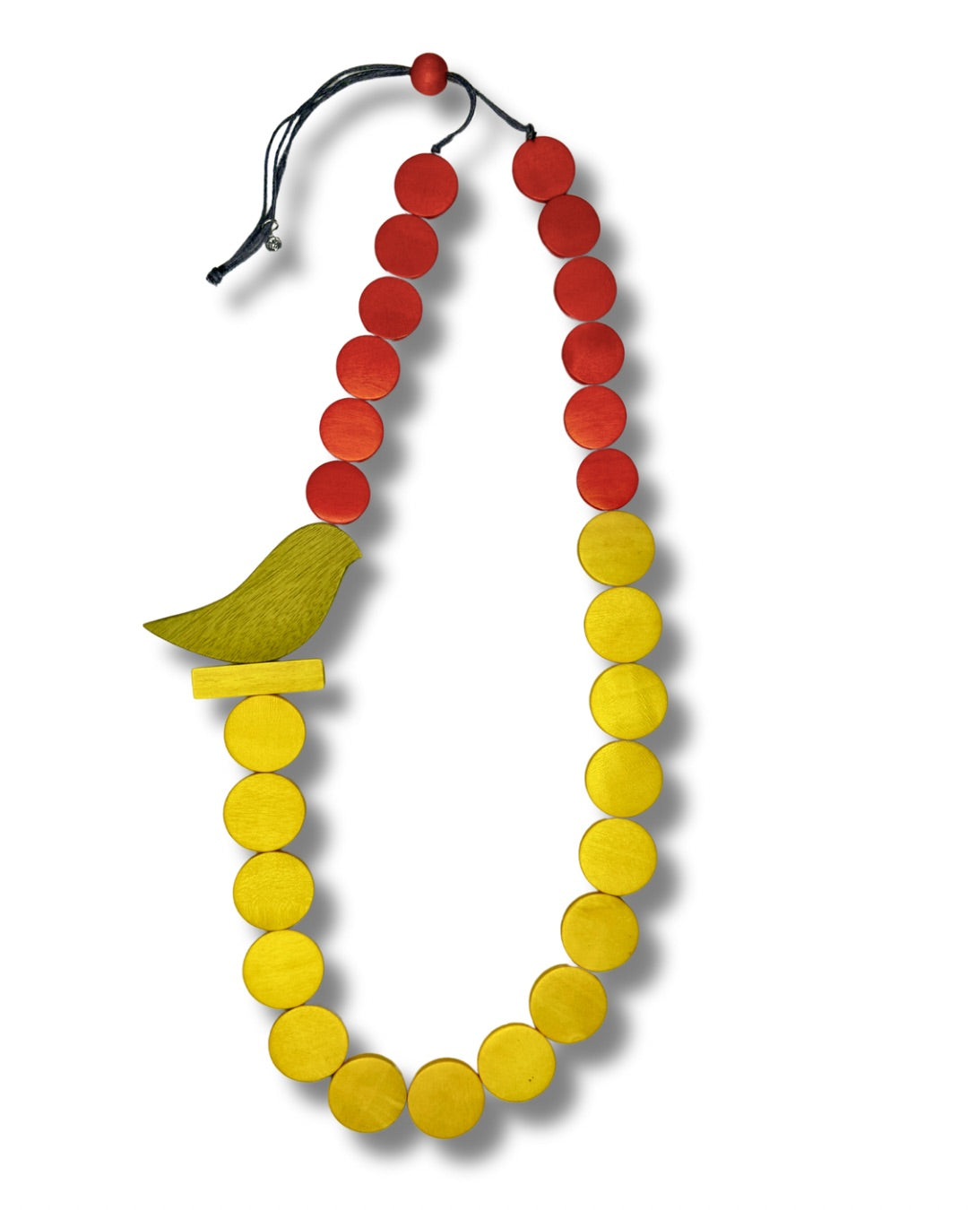 Collana legno regolabile Bird-collana-EW-Tropical Citrus-Bijondo