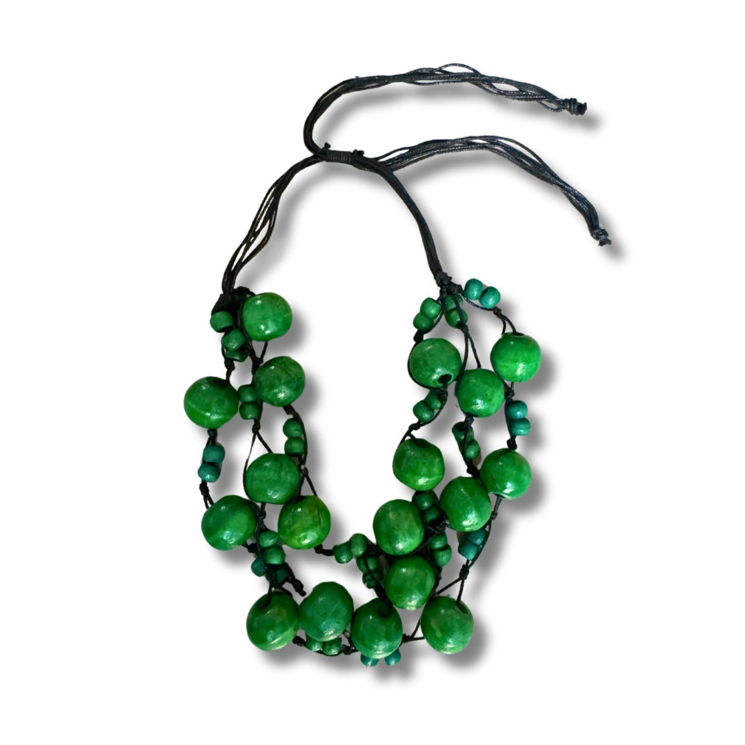 Collana legno regolabile Bonnie-collana-Bijondo-Verde-Bijondo