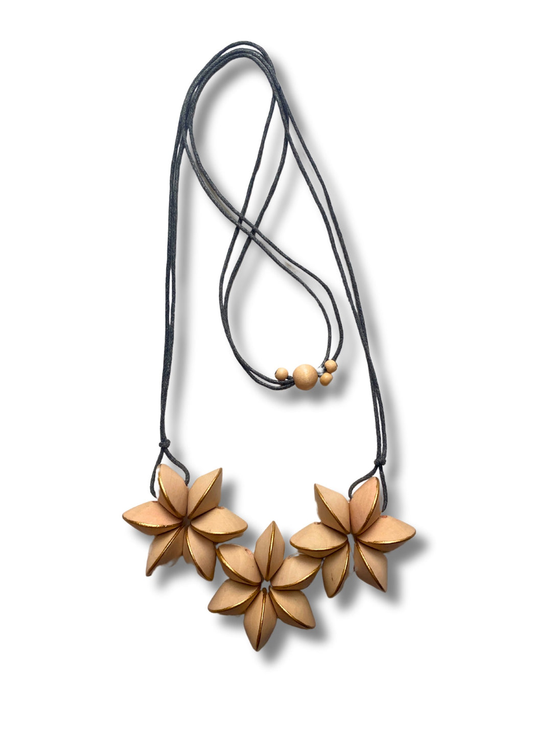Collana legno regolabile Honolulu Metallic-collana-EW-beige-Bijondo