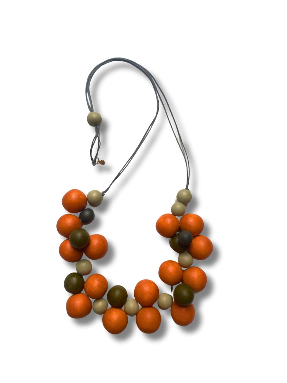 Collana legno regolabile Lola-colllana-Bijondo-Arancione-Bijondo