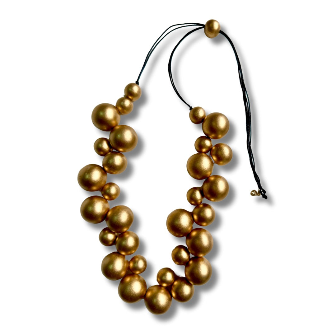 Collana legno regolabile Lola metallic-colllana-Bijondo-Oro-Bijondo