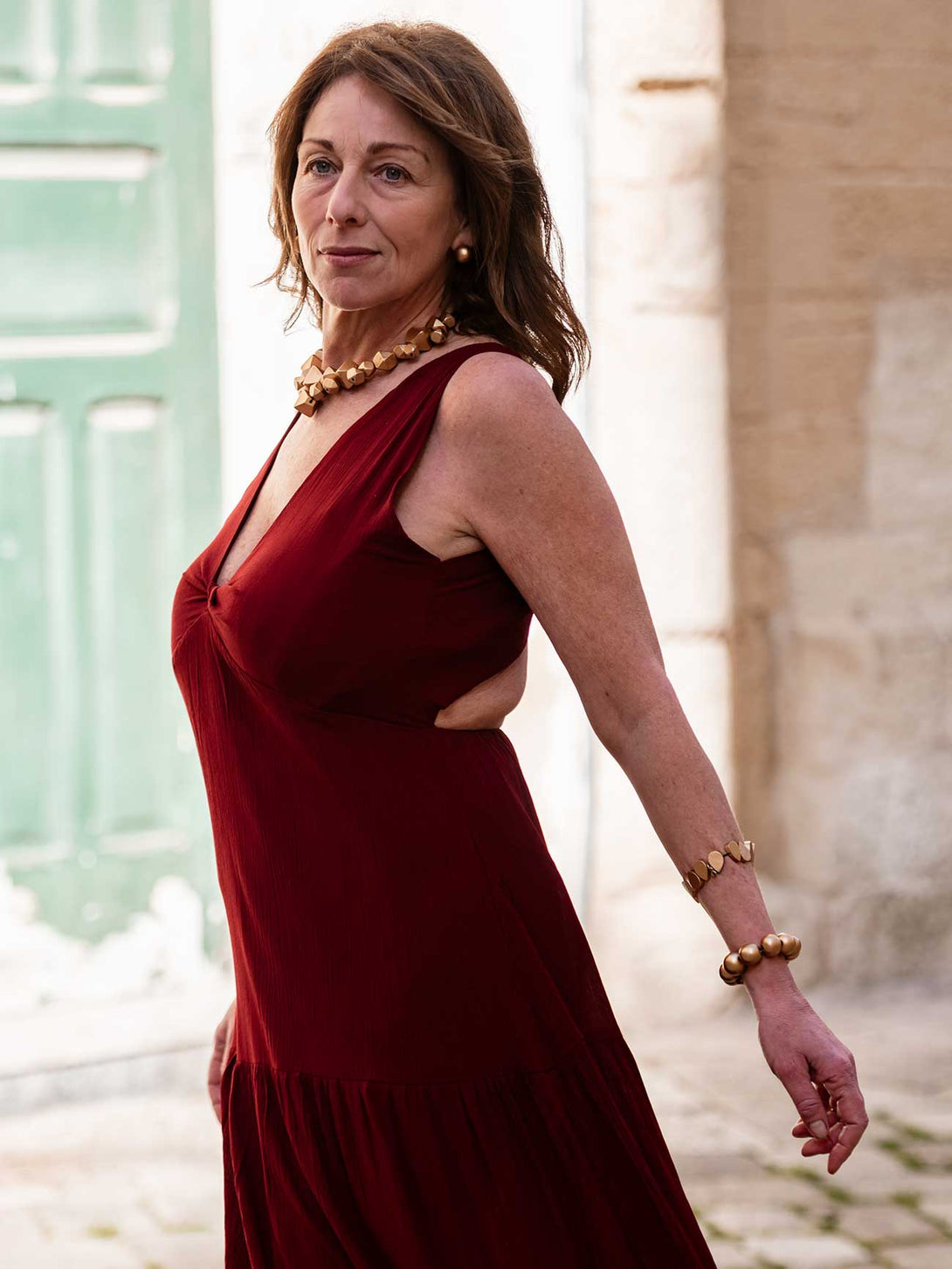 Collana legno regolabile Swarna metallic-collana-Bijondo-Bijondo