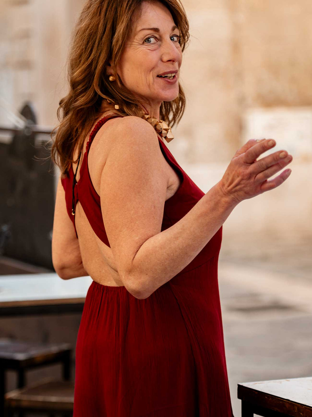 Collana legno regolabile Swarna metallic-collana-Bijondo-Bijondo