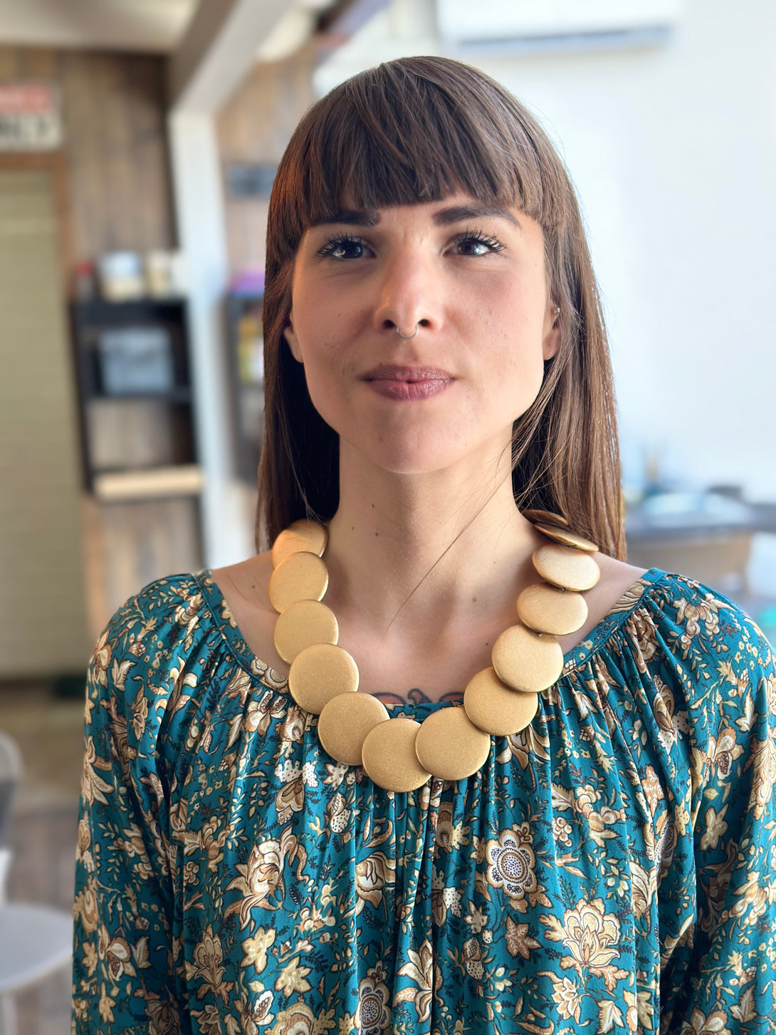 Collana legno regolabile corta Bissau metallic-collana-Bijondo-Bijondo