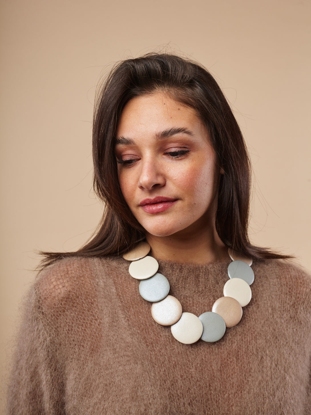 Collana legno regolabile corta Bissau metallic-collana-Bijondo-Pearl-Bijondo