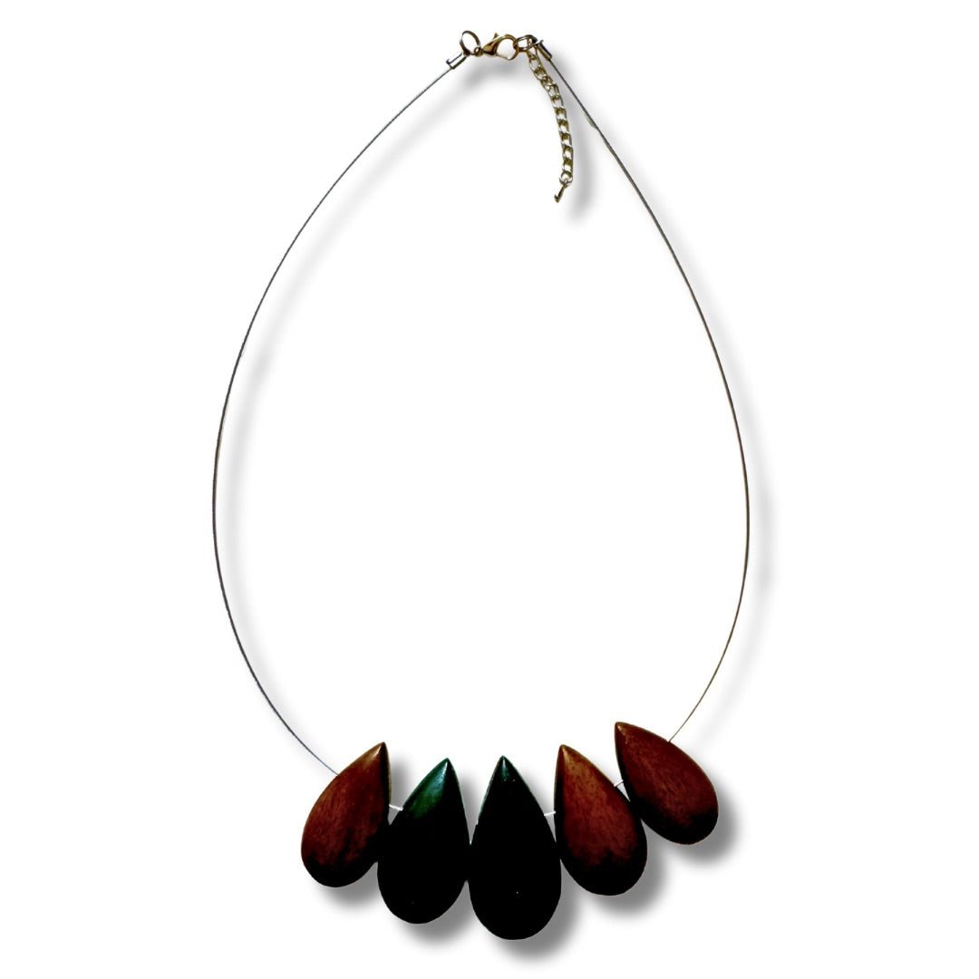 Collana legno regolabile leggera Jazylyn-Collana-EW-Botanic Oasis-Bijondo