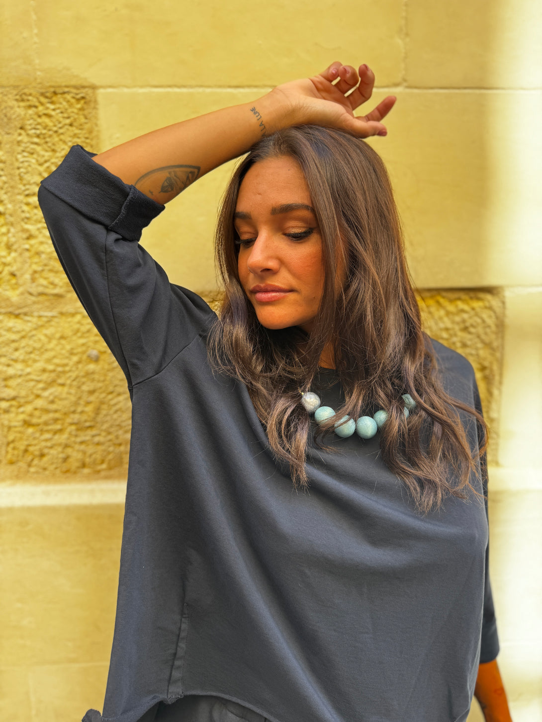 Collana legno & resina Emme-collana-Bijondo-Celeste-Bijondo