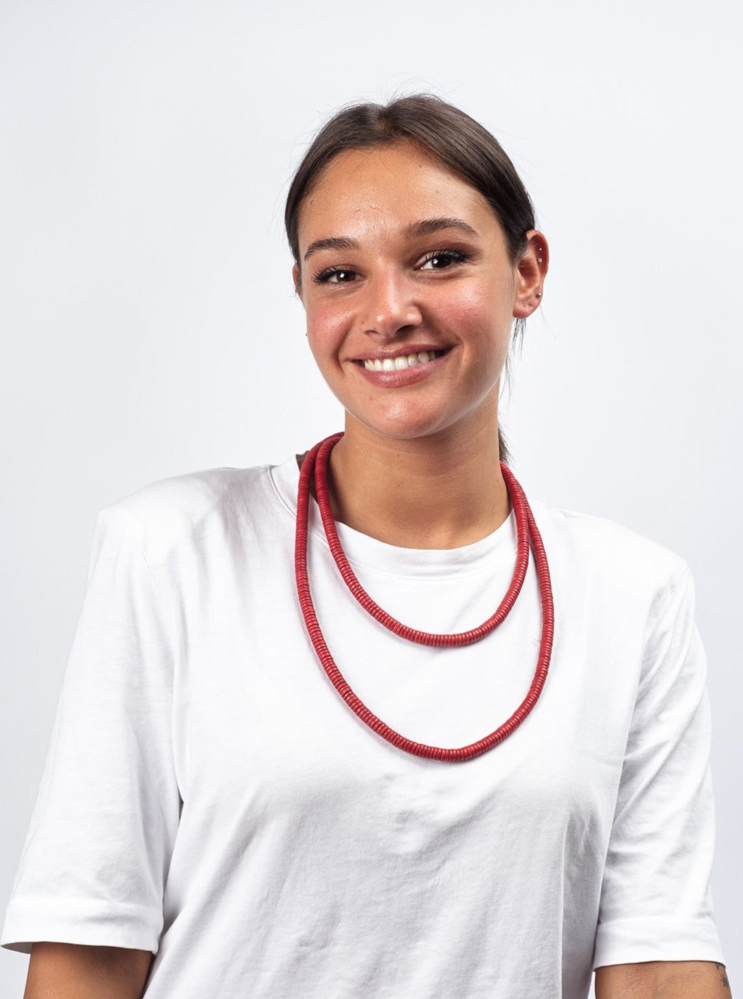 Collana lunga Rory-rosso-Bijondo