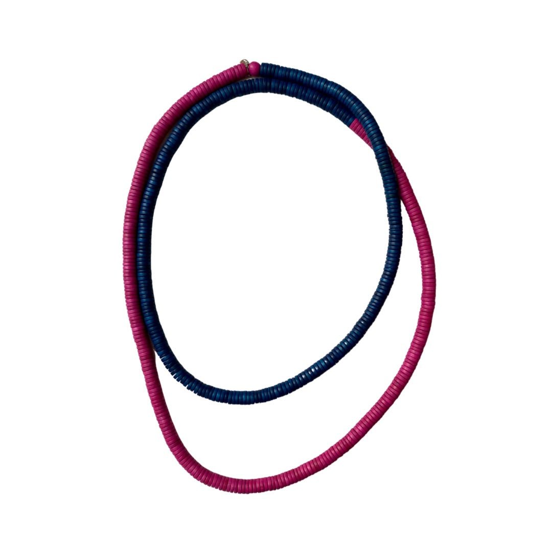 Collana lunga Rory - fucsia - Bijondo