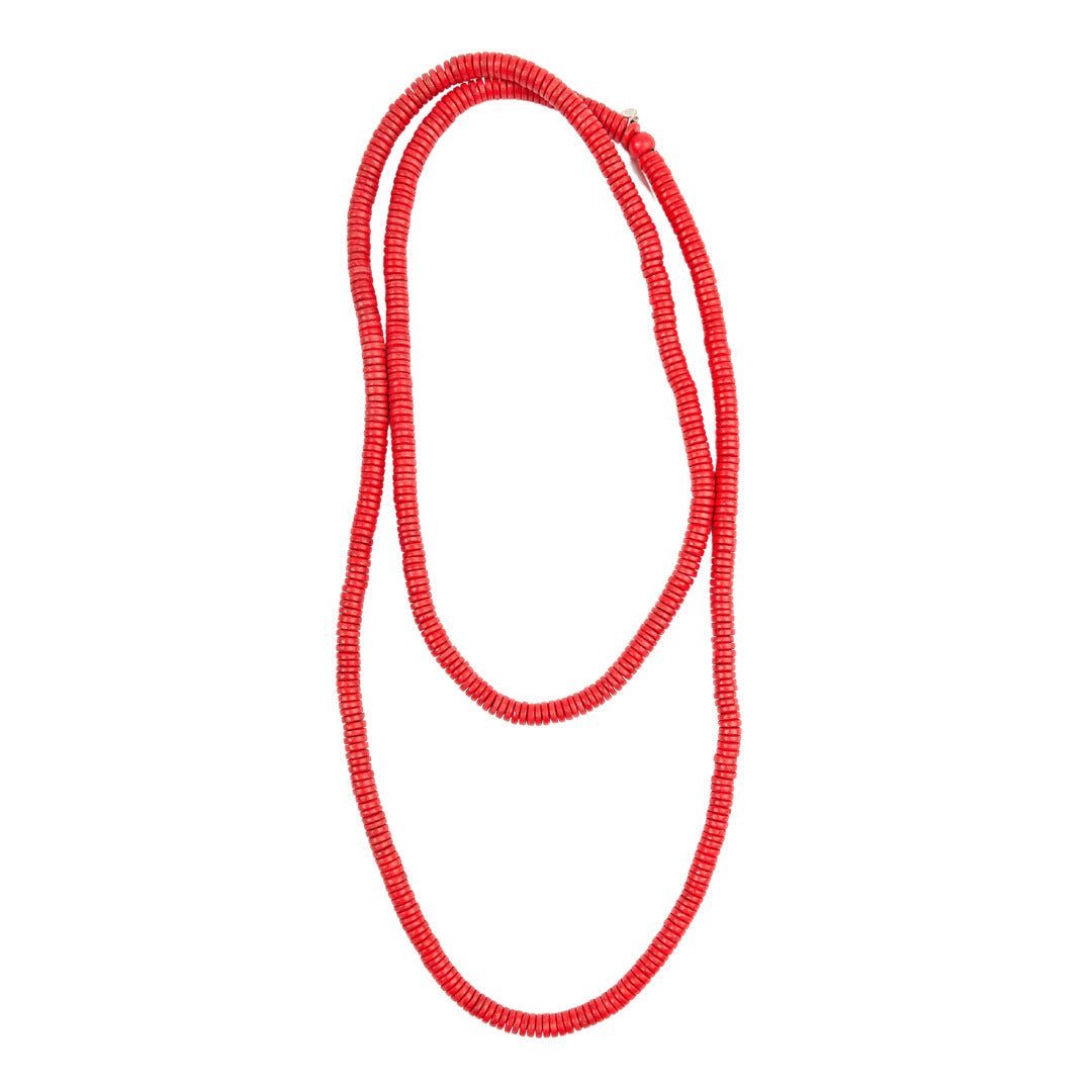 Collana lunga Rory - rosso valentino - Bijondo