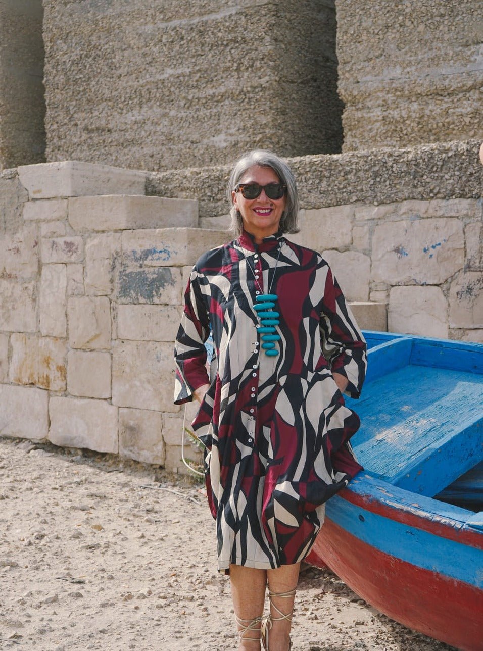 Collana lunga legno Bahamas - carta da zucchero - Bijondo