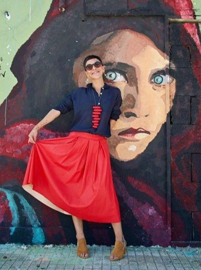 Collana lunga legno Bahamas - viola - Bijondo