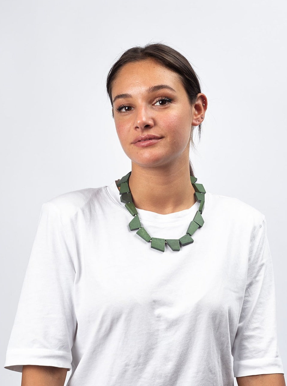 Collana lunga legno Dana Sue-arancione-Bijondo