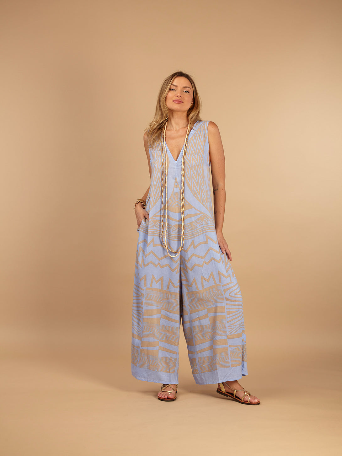 Collana lunga legno Leni metallic-Collana-EW-Bijondo