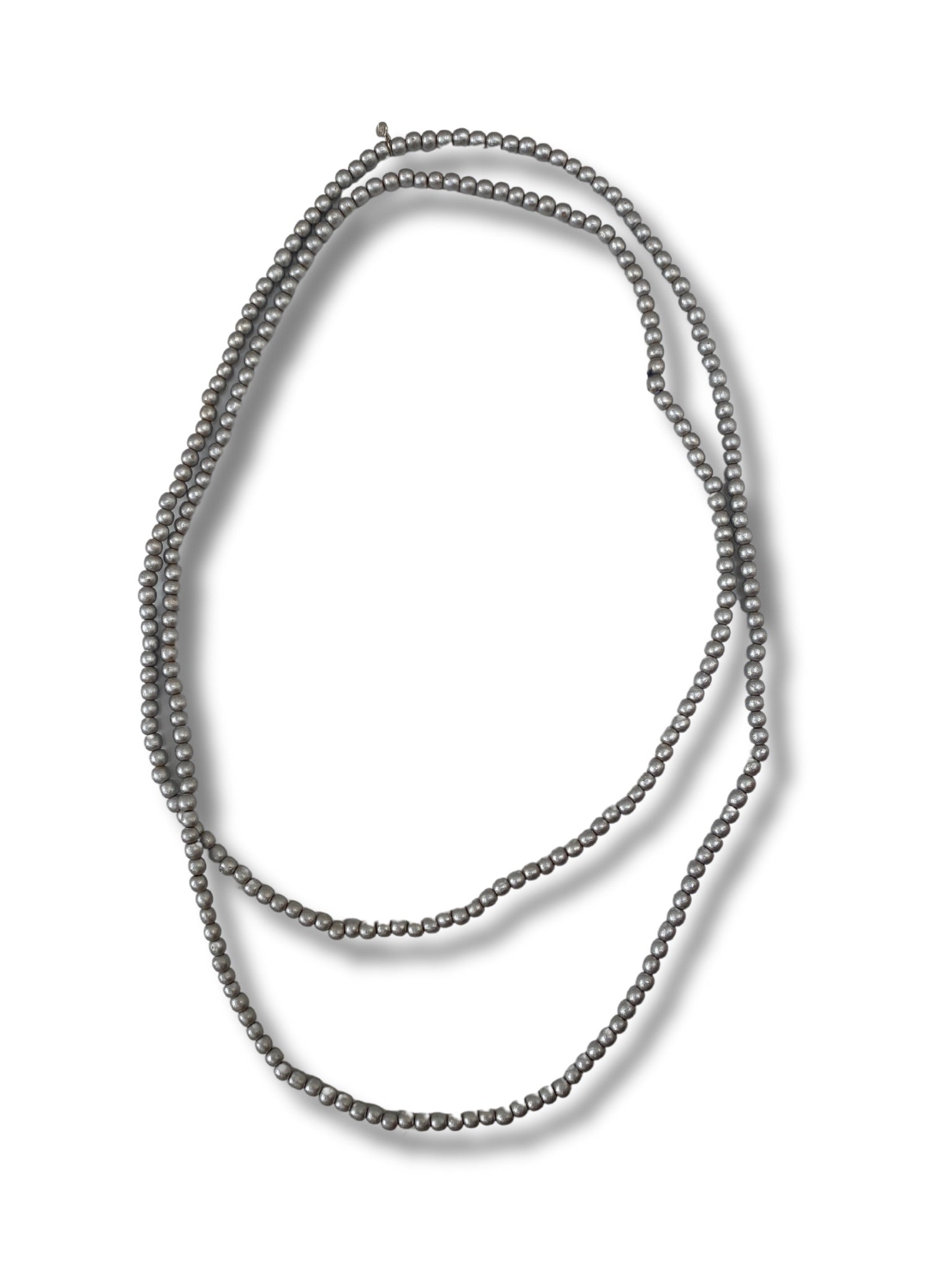 Avalaya Collana Lunga In Corda Di Cotone Marrone Con Perline Geometriche In Legno - Lunghezza 80 Cm - Stile Geometrico