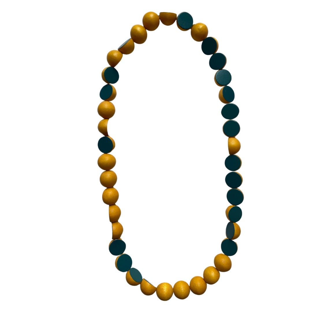 Collana lunga legno Nimi - giallo - Bijondo