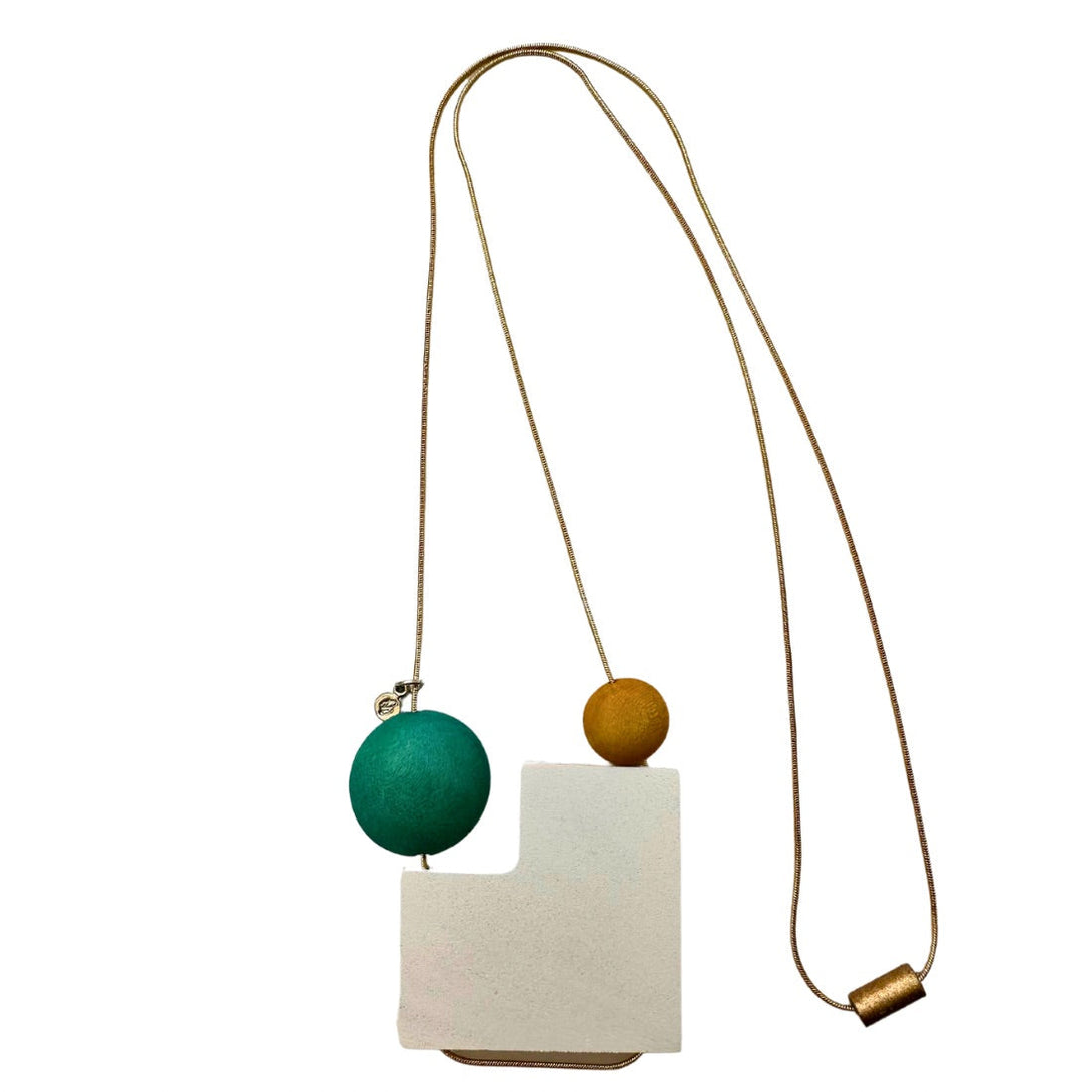 Collana lunga legno Ruth-bianco-Bijondo