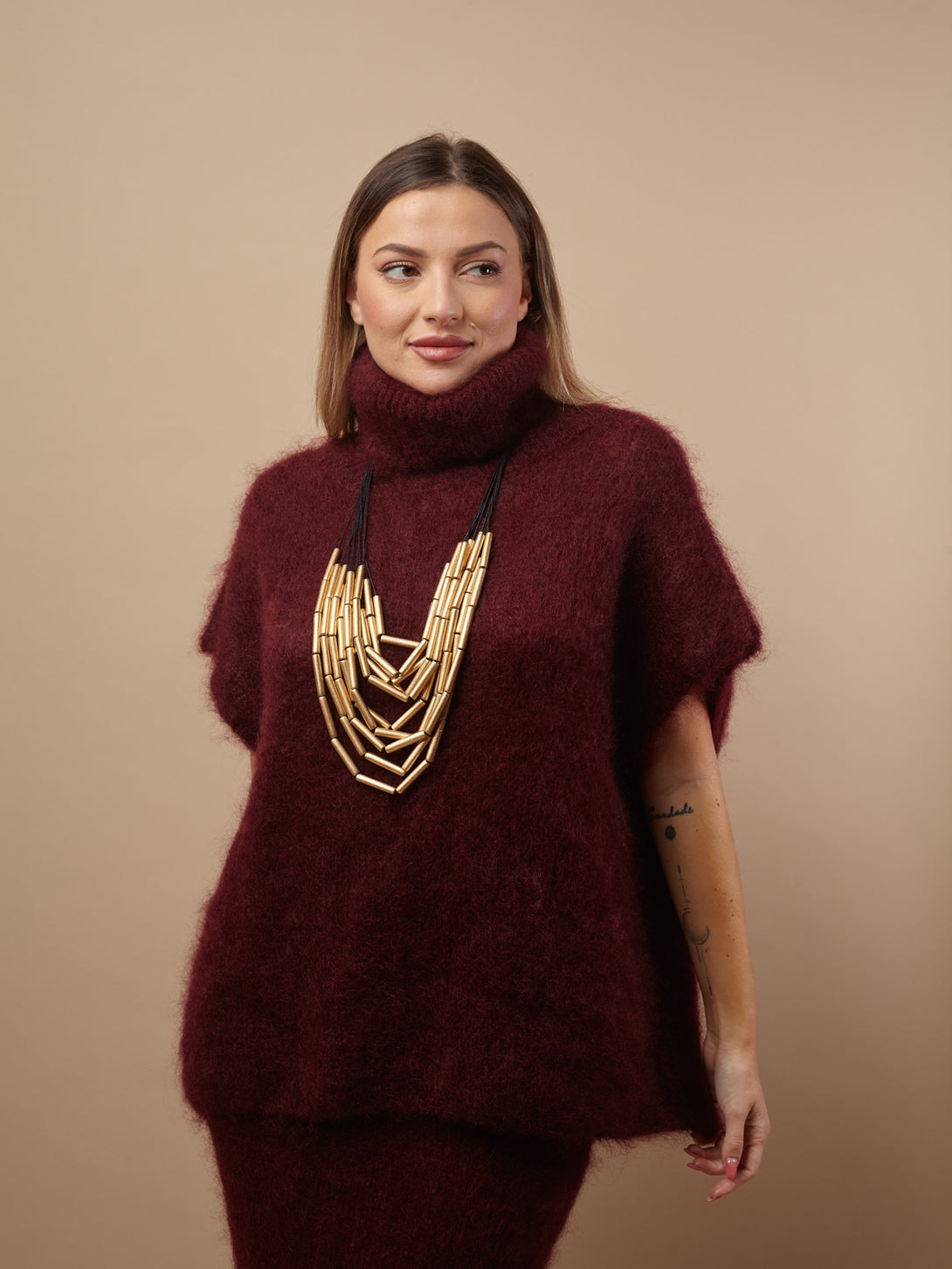 Collana lunga legno Xavia Oro metallic-Collana-EW-Bijondo