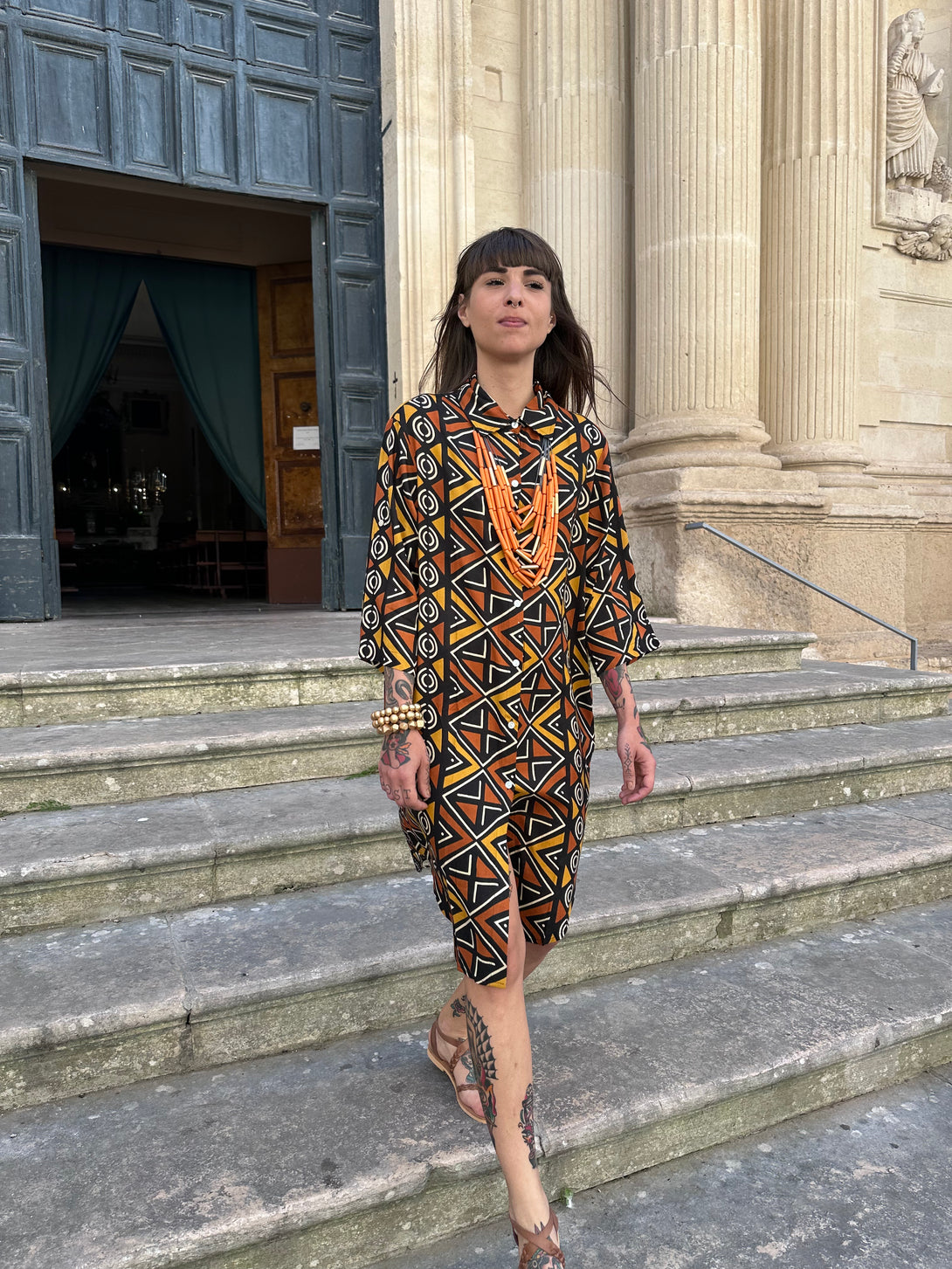 Collana lunga legno Xavia metallic-Collana-EW-Bijondo