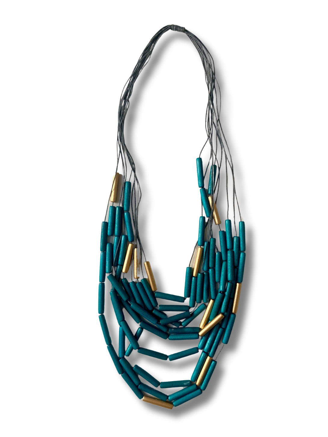 Collana lunga legno Xavia metallic-Collana-EW-Bijondo