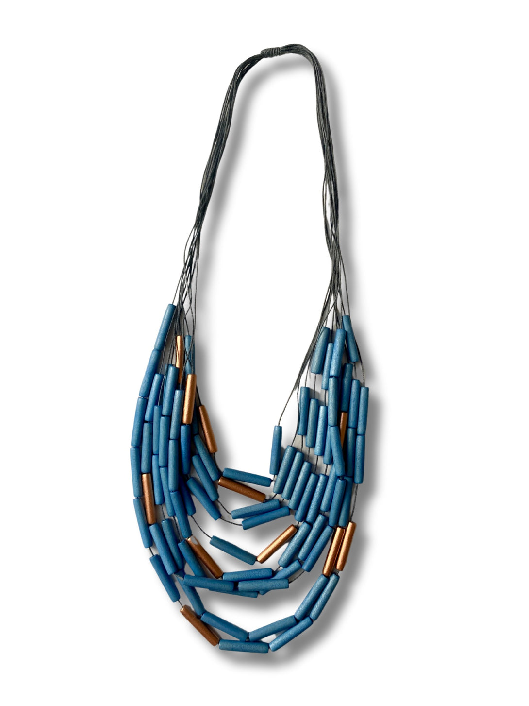 Collana lunga legno Xavia metallic-Collana-EW-Petrolio-Bijondo
