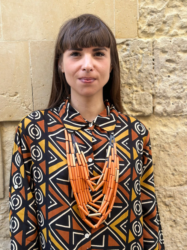 Collana lunga legno Xavia metallic-Collana-EW-Bijondo