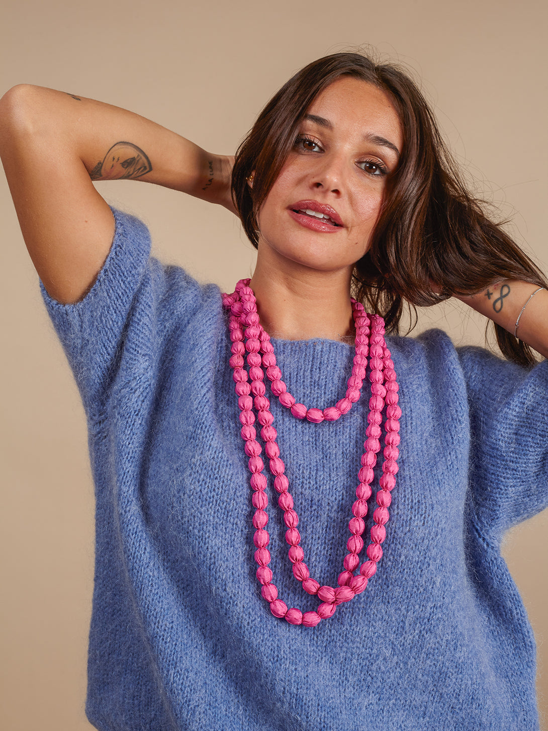 Collana lunga legno e stoffa Josy-Collana-Bijondo-Bijondo