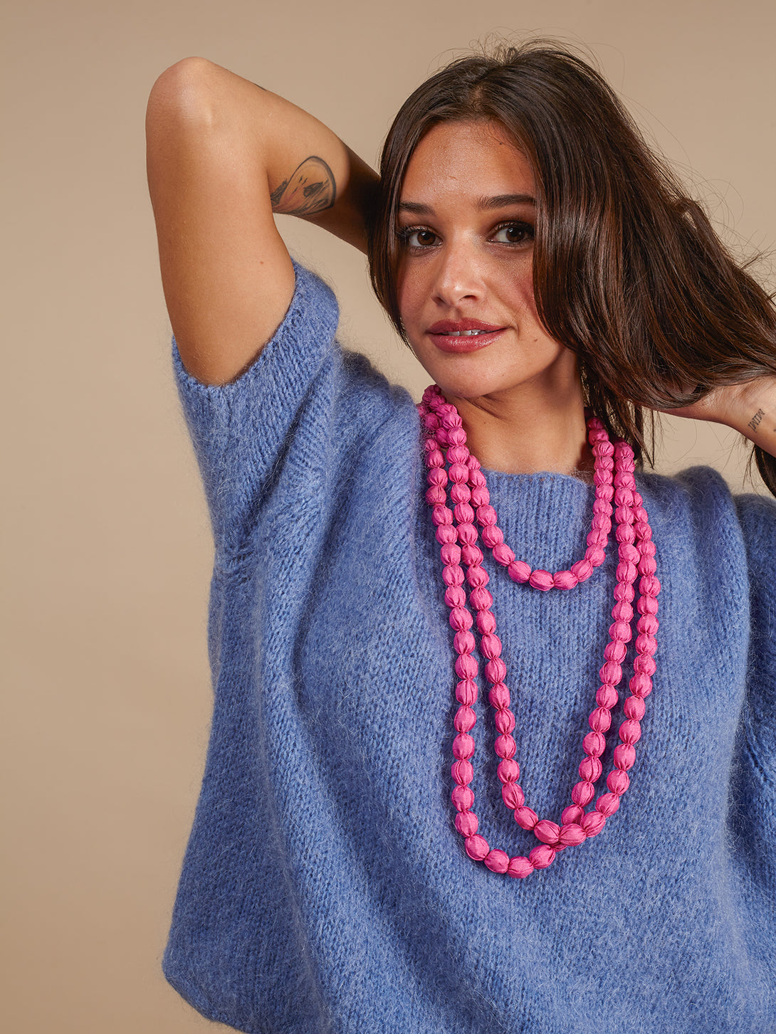 Collana lunga legno e stoffa Josy-Collana-Bijondo-Bijondo