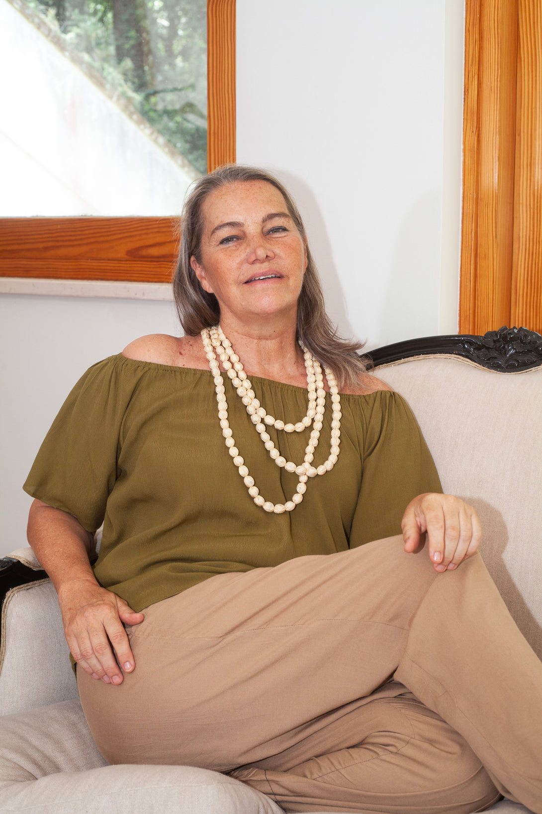 Collana lunga legno e stoffa Josy-Collana-Bijondo-Beige-Bijondo