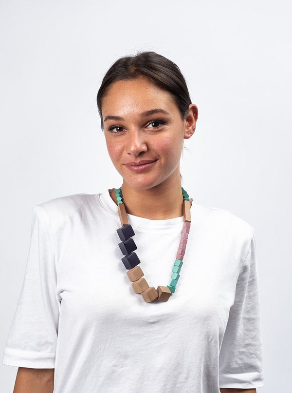 Collana lunga, regolabile legno Anna-marrone-Bijondo