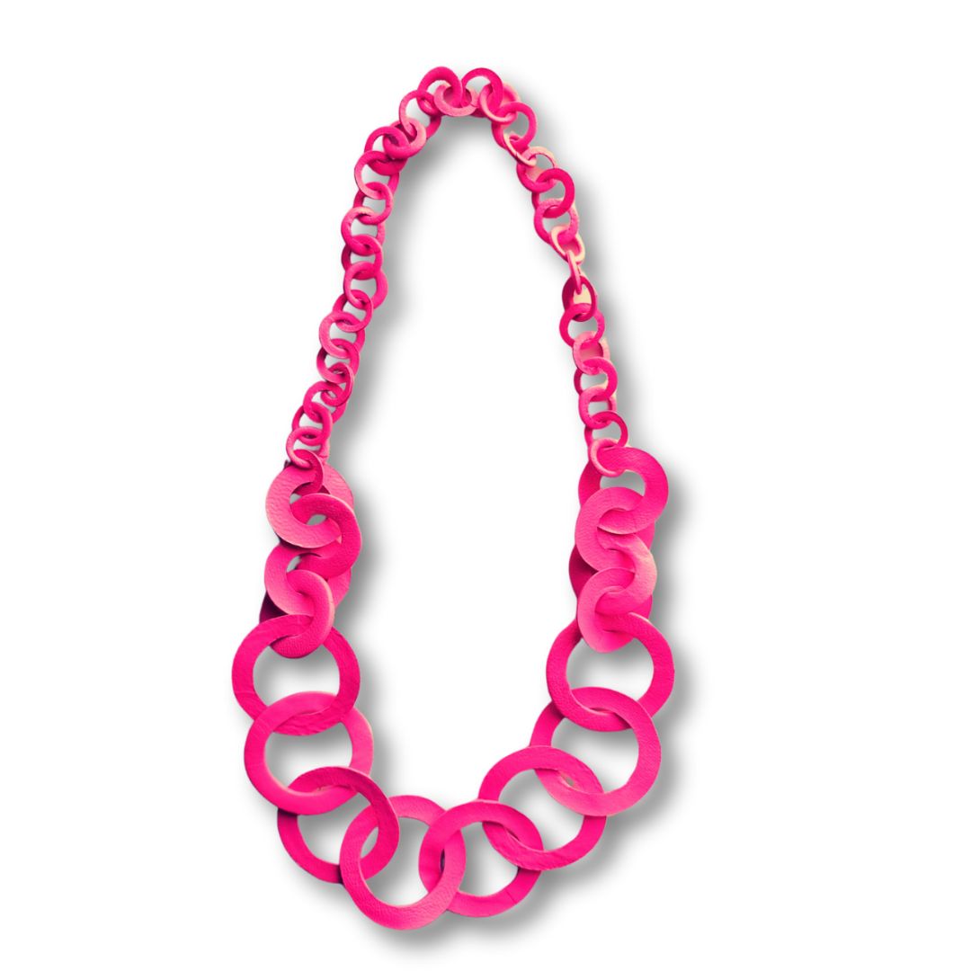 Collana pelle Sahara-collana-Bijondo-Fucsia-Bijondo