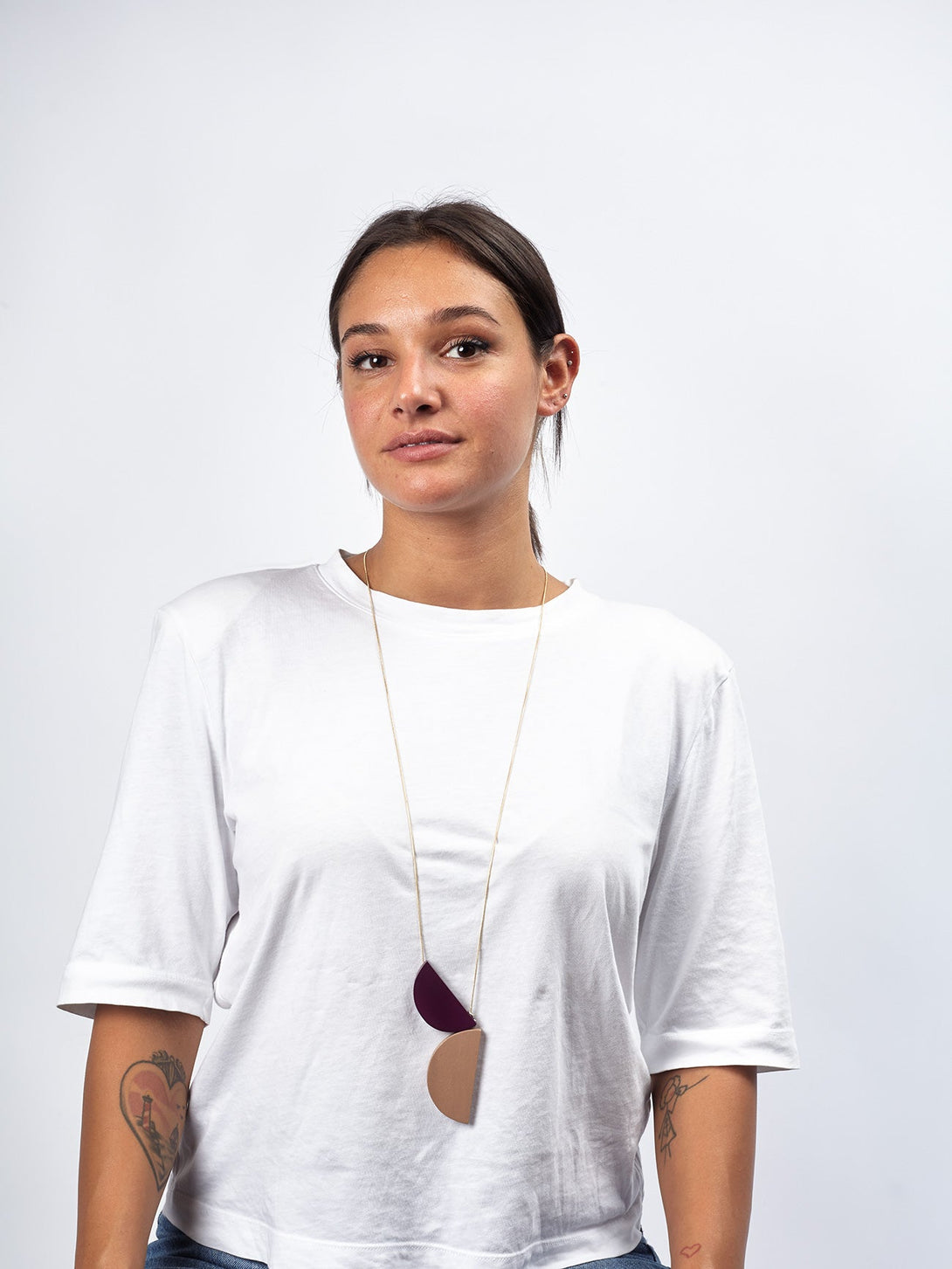 Collana pendente legno Maxine-rosso-Bijondo