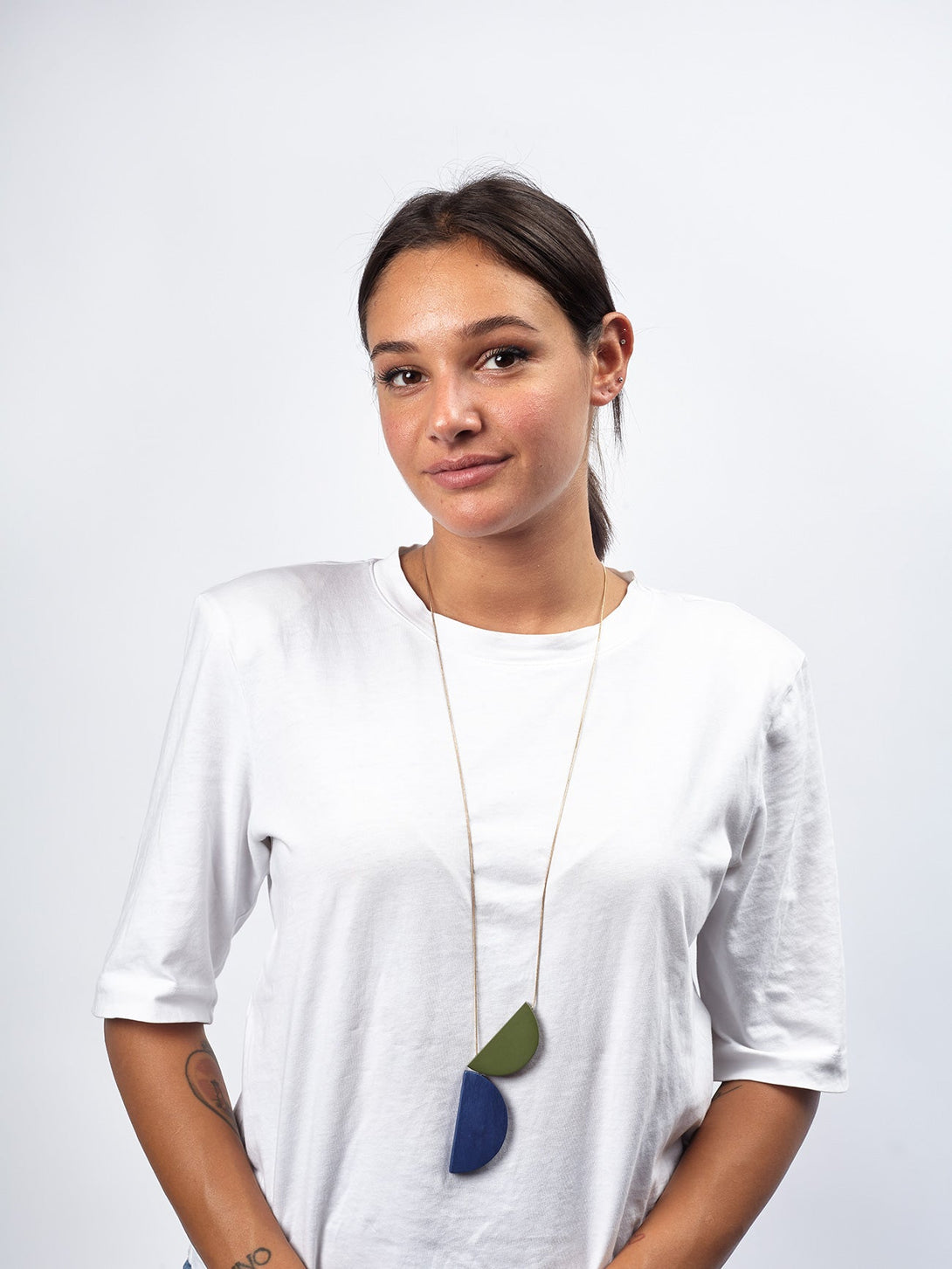 Collana pendente legno Maxine-blu-Bijondo