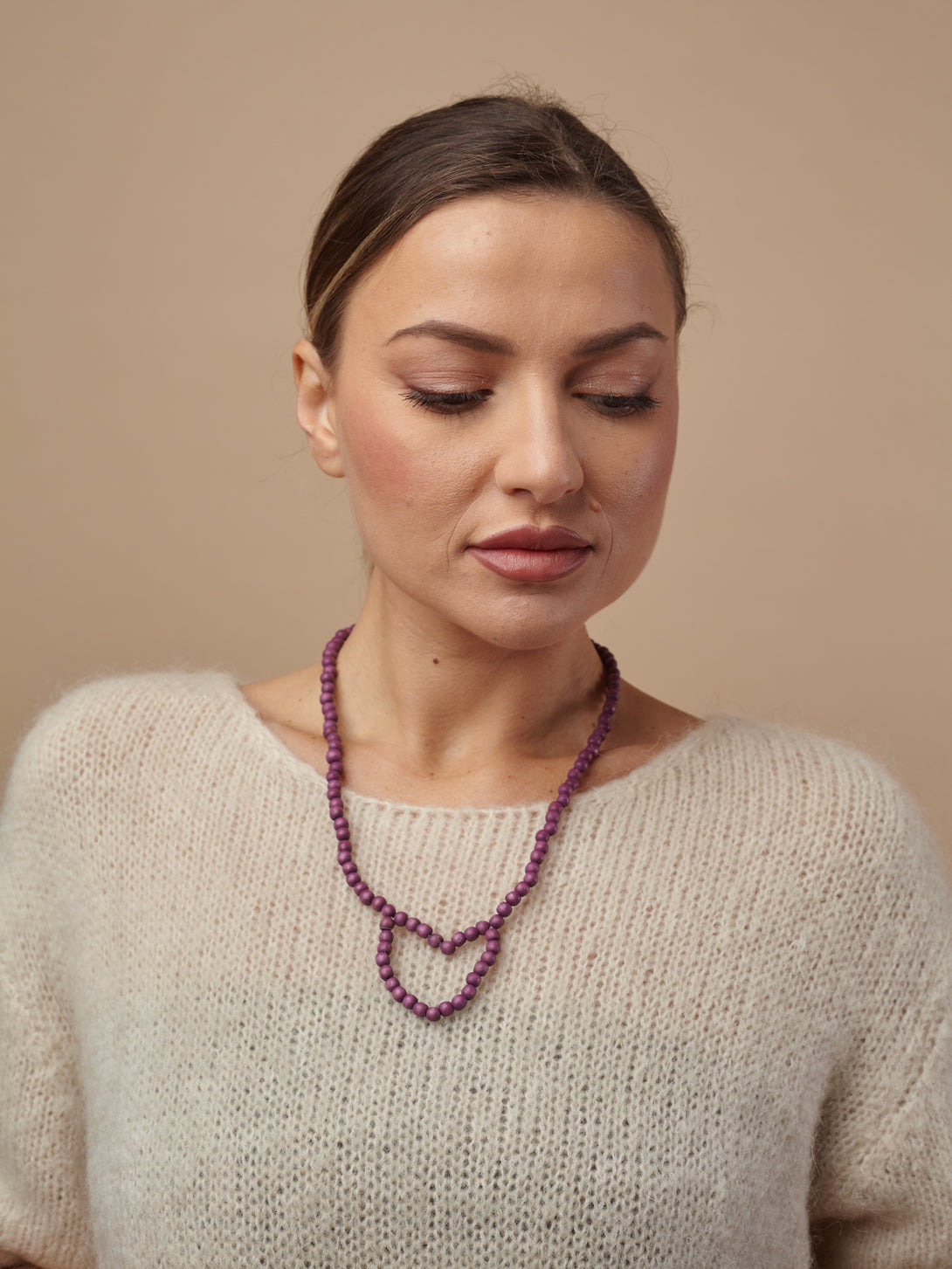 Collana perline di legno Coeur metallic-collana-Bijondo-Bijondo