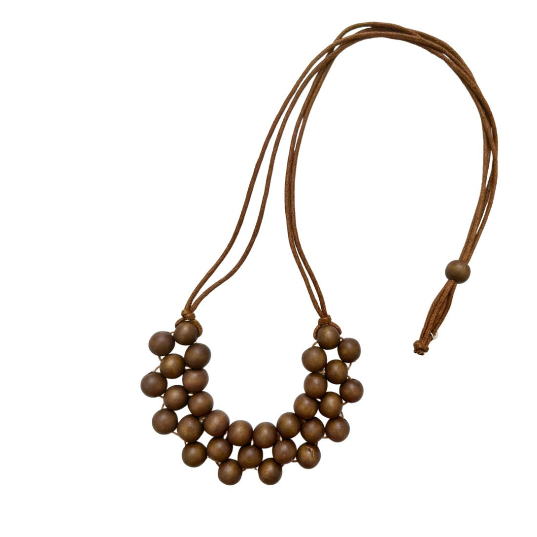 Collana regolabile legno Hope-marrone-Bijondo